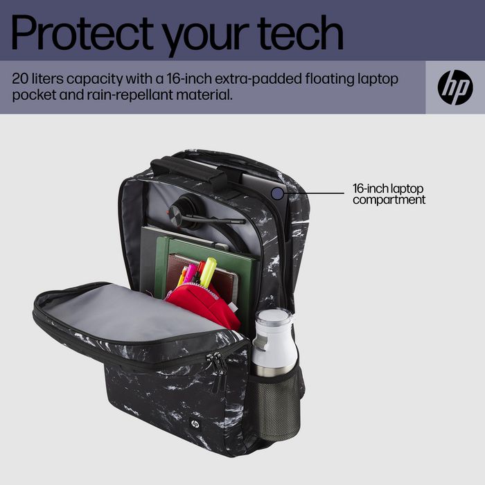 HP Campus XL Marble Stone Backpack, Mochila Antirrobo con Cremallera Bloqueable y Materiales Repelentes a la Lluvia, Espaciosa HP Campus XL Marble Stone Backpack, Mochila Antirrobo con Cremallera Bloqueable y Materiales Repelentes a la Lluvia, Espaciosa