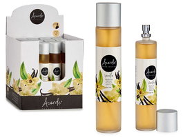 Acorde Ambientador en Spray Vainilla 100 ml - Fragancia Duradera en Envase de Vidrio, Dimensiones 3.8 x 18.8 x 3.8 cm (Set de 24)