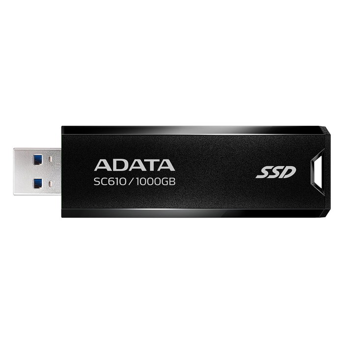 ADATA SC610 SSD externa 1 TB, USB-A 3.2 Gen 2, 550 MB/s, Negro ADATA SC610 SSD externa 1 TB, USB-A 3.2 Gen 2, 550 MB/s, Negro