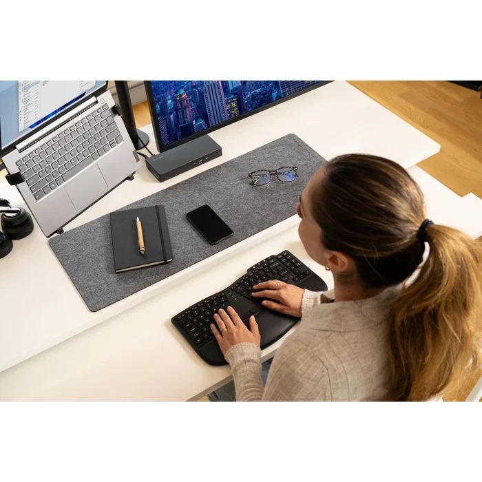 Kensington Pro Fit Ergo KB675 EQ TKL Teclado Ergonómico Inalámbrico Negro Alemán QWERTZ