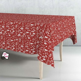Exma Rollo de hule mantel Navidad rojo nordic 1,40 x 25 m