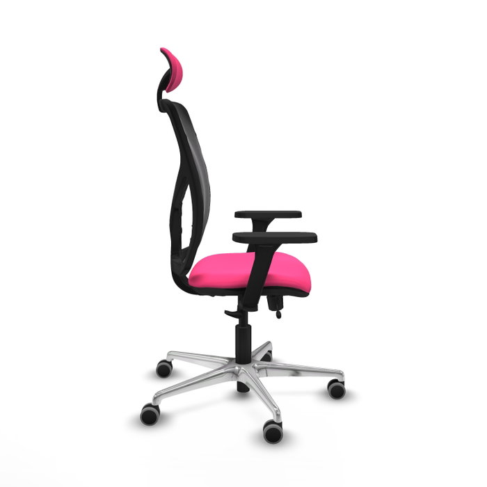 PIQUERAS Y CRESPO Silla de oficina Motilla Rosa y Negro con mecanismo Sincro/Traslack PIQUERAS Y CRESPO Silla de oficina Motilla Rosa y Negro con mecanismo Sincro/Traslack