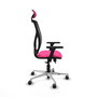 PIQUERAS Y CRESPO Silla de oficina Motilla Rosa y Negro con mecanismo Sincro/Traslack