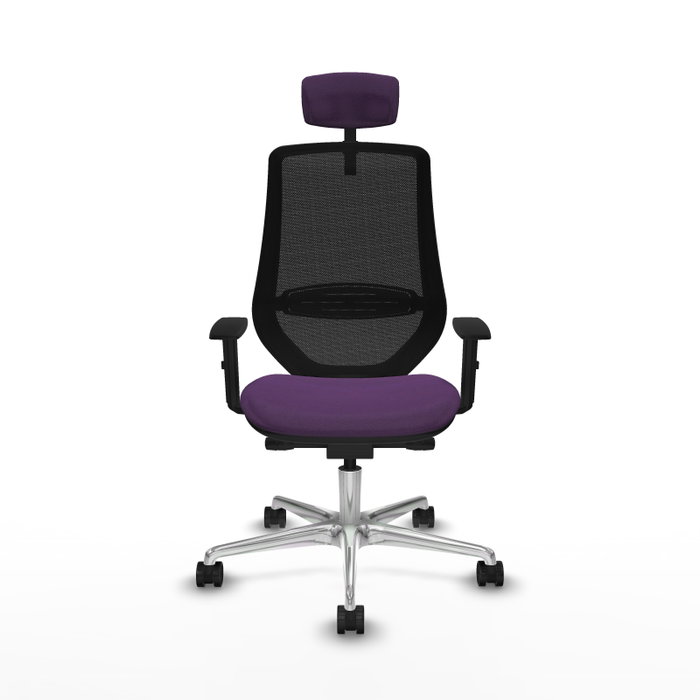 PIQUERAS Y CRESPO Silla de oficina Mardos con mecanismo Sincro/Traslack, Morado y Negro