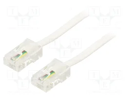 GOOBAY Cable telefónico plano con conectores RJ11 y RJ45 de 6m