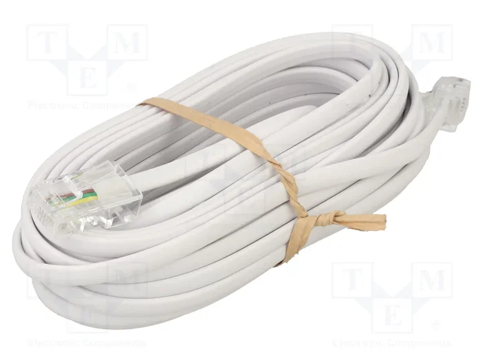 GOOBAY Cable telefónico plano con conectores RJ11 y RJ45 de 6m