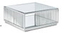 DKD Home Decor Mesa de Centro de Acero Cromado y Espejo 100x100x45 cm