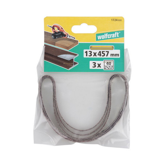 Wolfcraft Lija de banda 13 x 457 mm grano 80