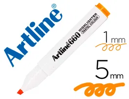 Artline EK-660 Rotulador Fluorescente Naranja Pastel Punta Biselada Trazo 1-5 mm