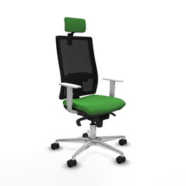 PIQUERAS Y CRESPO Silla de oficina Horna con mecanismo Sincro, verde y negro