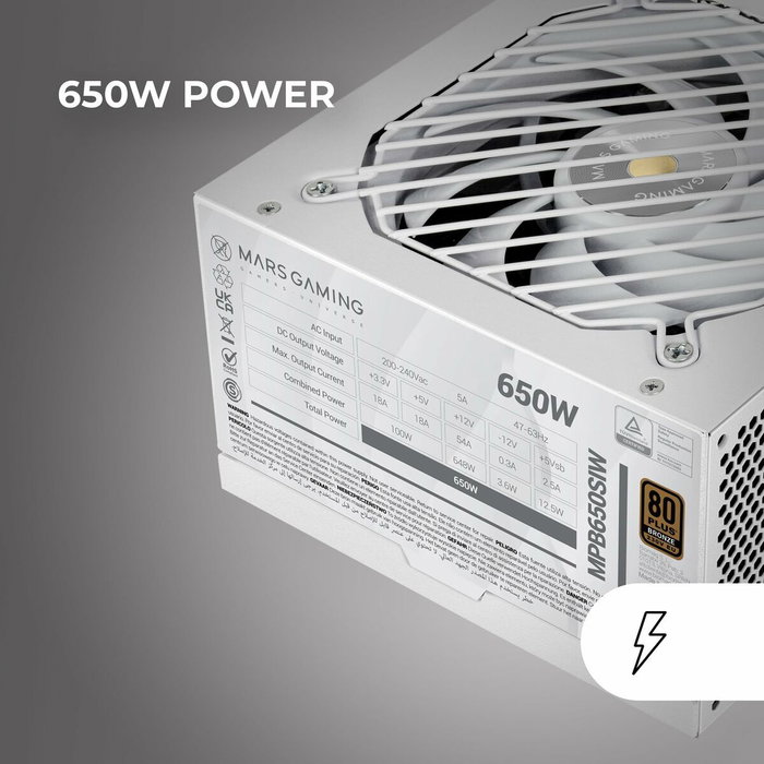 Mars Gaming MPB650SIW Extreme Silence 650W Blanco Mars Gaming MPB650SIW Extreme Silence 650W Blanco
