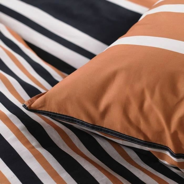 Today Juego de cama doble 240x200 cm 100% Algodón Naranja, Blanco y Negro Today Juego de cama doble 240x200 cm 100% Algodón Naranja, Blanco y Negro