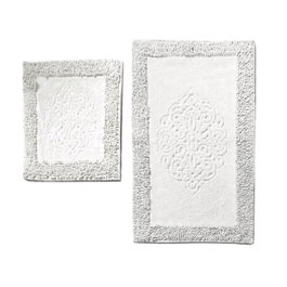 Mijölnir Juego de Alfombras de Baño Algodón 100% Ecru 50x60cm y 60x100cm Antibacteriano Antideslizante Lavable