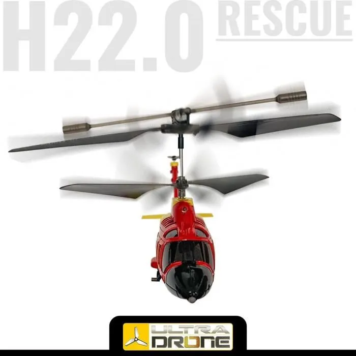 Mondo Motores - Helicóptero controlado remoto - Rescate Ultradrone H22 - Longitud 22 cm