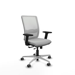 PIQUERAS Y CRESPO Silla de oficina Haches Gris claro y Blanco