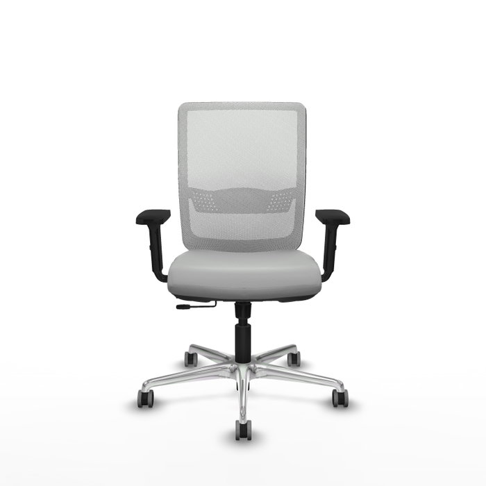 PIQUERAS Y CRESPO Silla de oficina Haches Gris claro y Blanco