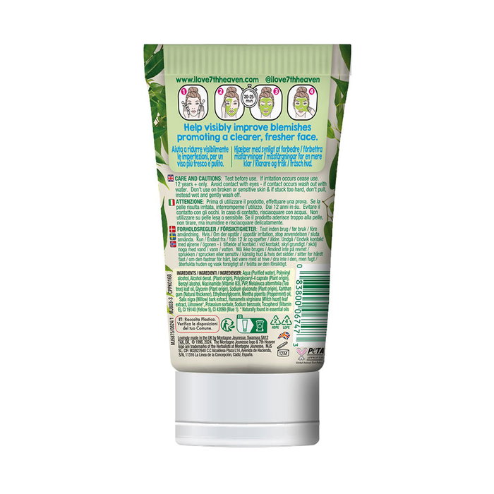 7TH HEAVEN Blemish Rescue Tubo Mascarilla Peel-Off de Árbol de Té 50 ml - Tratamiento para Imperfecciones con Niacinamida