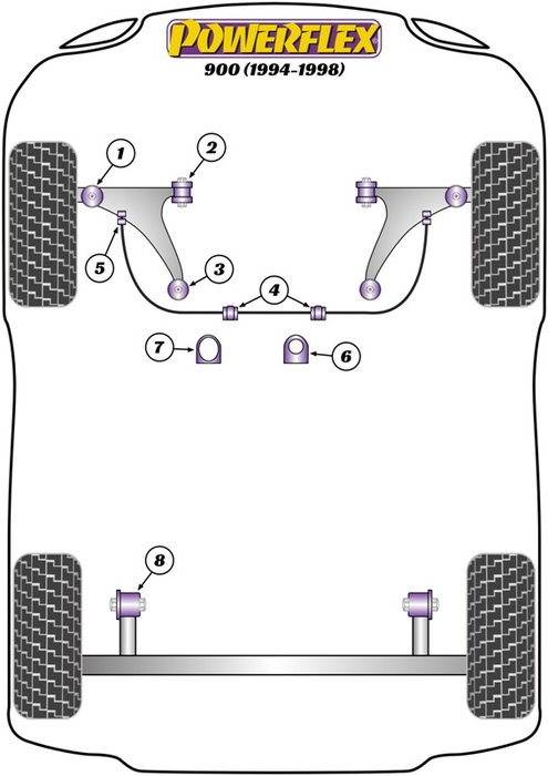 Powerflex Silentblock Exterior Delantero Track Brazo De Suspension PFF66-306 Powerflex Silentblock Exterior Delantero Track Brazo De Suspension PFF66-306