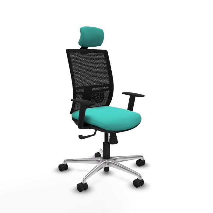 PIQUERAS Y CRESPO Silla de oficina Yunquera con mecanismo Sincro, Turquesa y Negro PIQUERAS Y CRESPO Silla de oficina Yunquera con mecanismo Sincro, Turquesa y Negro