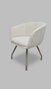 BORDECOR Silla giratoria Dalim en blanco y beige