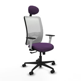 PIQUERAS Y CRESPO Silla de oficina Zulema Morada con Malla Blanca
