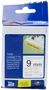 Brother TZe-S221 Cinta Laminada Super Adhesiva Negro sobre Blanco 9mm x 8m