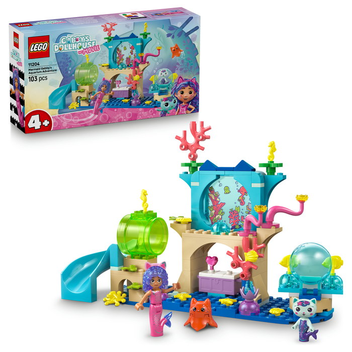 LEGO 11204 Gabby's Dollhouse Aventura en el Acuario de Gabby Sirena Juego de construcción 103 piezas 4+ años