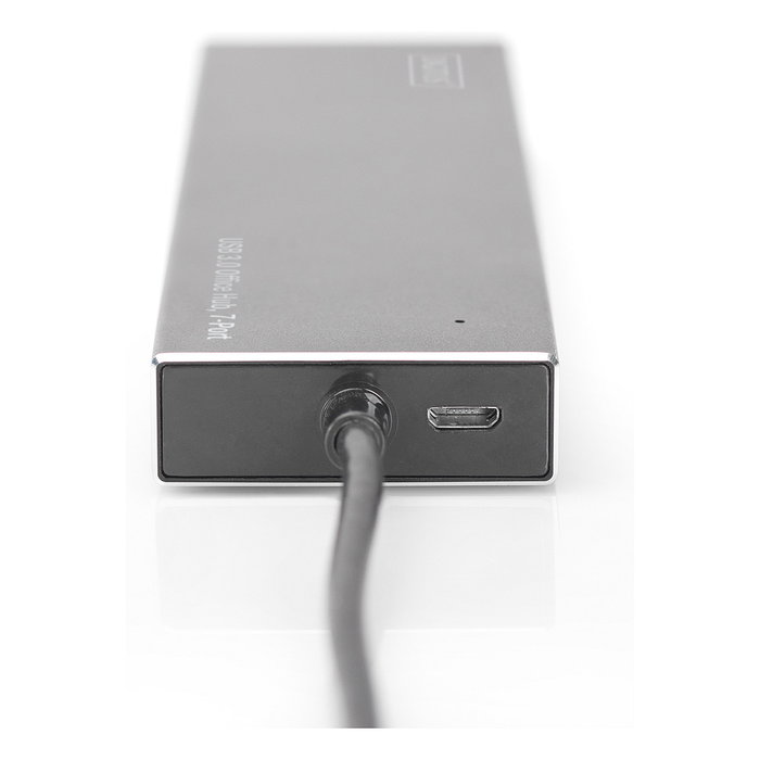 Digitus Hub USB 3.0 de 7 puertos con carcasa de aluminio DA-70241-1 Digitus Hub USB 3.0 de 7 puertos con carcasa de aluminio DA-70241-1