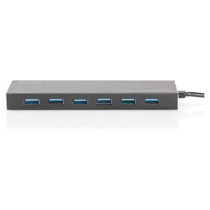Digitus USB-Hub 7-Port 3.0 - 7x USB 3.0 con Fuente de Alimentación, Negro