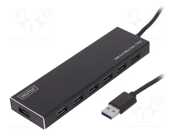 Digitus Hub USB 3.0 de 7 puertos con carcasa de aluminio DA-70241-1 Digitus Hub USB 3.0 de 7 puertos con carcasa de aluminio DA-70241-1