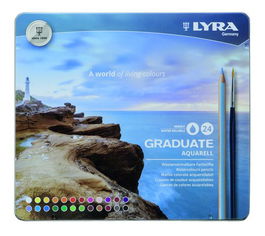 Lapiz Lyra Graduate Aquarell Estuche Metal De 24 (Set de 3)