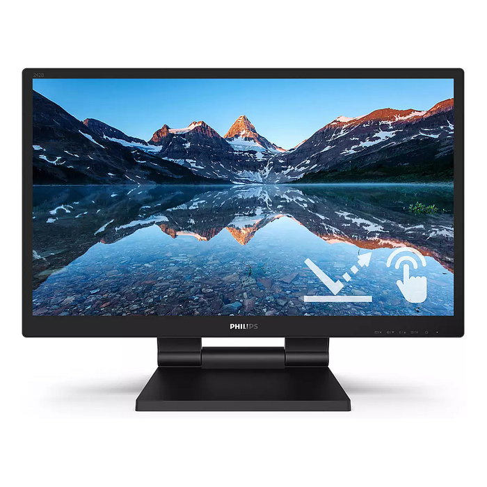 Philips 242B9TL Monitor Táctil IPS de 23.8" Full HD (1920x1080) con Altavoces, Puerto USB Táctil, HDMI, DisplayPort y DVI
