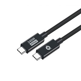 Conceptronic ETTA04B20 Cable USB-C Macho a Macho 2 Metros Negro