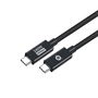 Conceptronic ETTA04B20 Cable USB-C Macho a Macho 2 Metros Negro