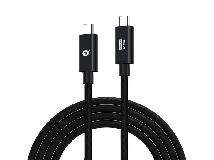Conceptronic ETTA04B20 Cable USB-C Macho a Macho 2 Metros Negro