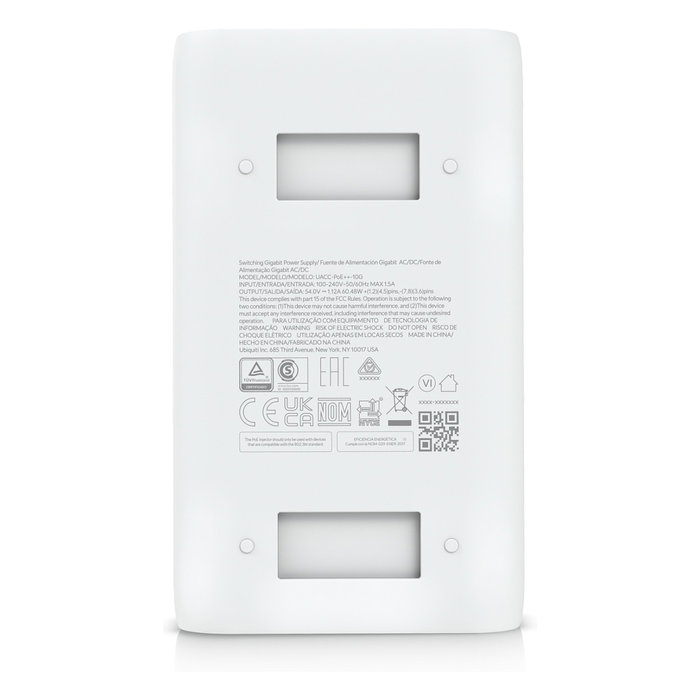 Ubiquiti UACC-PoE++-10G Inyector PoE++ 60W 10 GbE Blanco Ubiquiti UACC-PoE++-10G Inyector PoE++ 60W 10 GbE Blanco