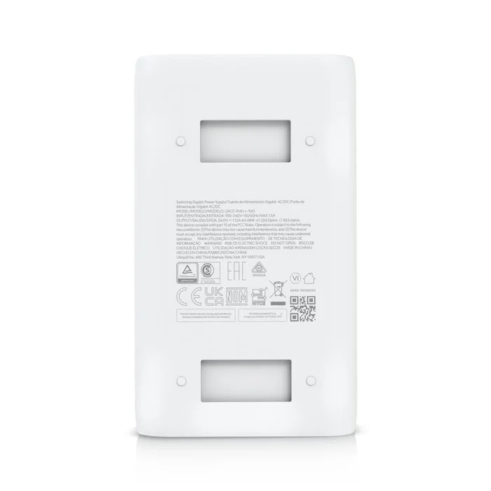 Ubiquiti UACC-PoE++-10G Inyector PoE++ 60W 10 GbE Blanco