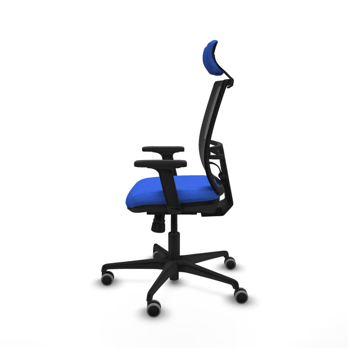 PIQUERAS Y CRESPO Silla de oficina Yunquera con mecanismo Sincro, Azul y Negro