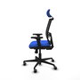 PIQUERAS Y CRESPO Silla de oficina Yunquera con mecanismo Sincro, Azul y Negro