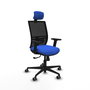 PIQUERAS Y CRESPO Silla de oficina Yunquera con mecanismo Sincro, Azul y Negro