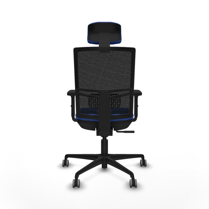 PIQUERAS Y CRESPO Silla de oficina Yunquera con mecanismo Sincro, Azul y Negro