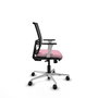 PIQUERAS Y CRESPO Silla de oficina Yunquera con mecanismo Sincro/Traslack, Rosa y Negro