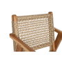 DKD Home Decor Silla de Teca y Ratán Sintético Natural