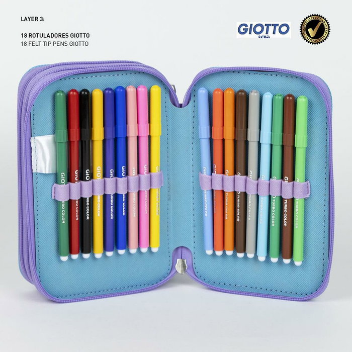 Cerdá Plumier con Accesorios Giotto Frozen Azul claro Cerdá Plumier con Accesorios Giotto Frozen Azul claro