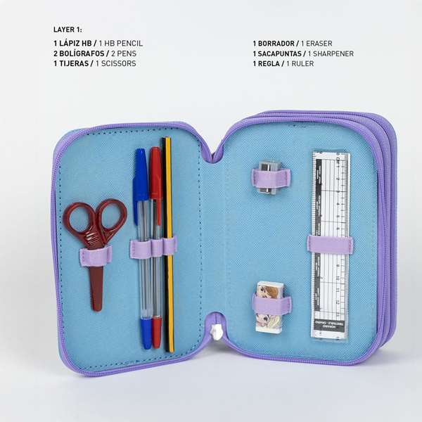 Cerdá Plumier con Accesorios Giotto Frozen 12.5 x 6.5 x 19.5 cm