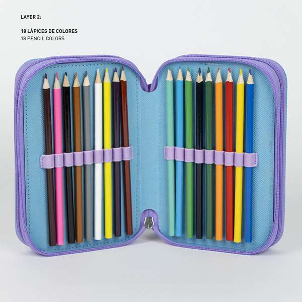 Cerdá Plumier con Accesorios Giotto Frozen 12.5 x 6.5 x 19.5 cm