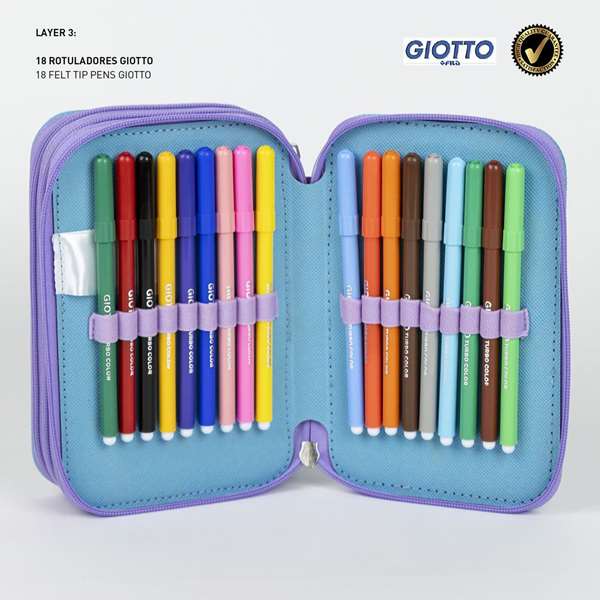 Cerdá Plumier con Accesorios Giotto Frozen 12.5 x 6.5 x 19.5 cm