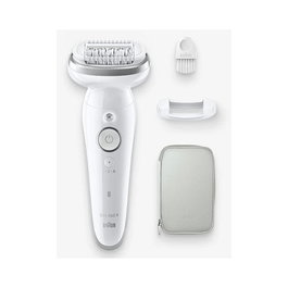 Braun Silk-epil 9-011 3D Depiladora Eléctrica 40 Pinzas MicroGrip para Pelo de 0.5 mm con Cabeza Flotante, Función de Masaje, Impermeable, Incluye Cargador y Funda