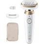 Braun Silk Epil 9-011 Depiladora con Cabezal Flexible y Tecnología Wet & Dry, 40 Pinzas MicroGrip