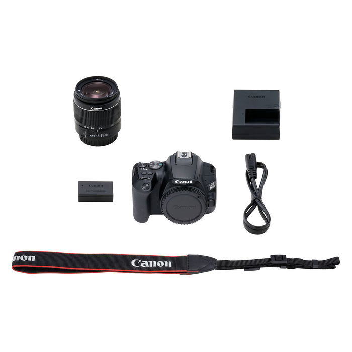 Canon EOS 250D Kit Cámara Réflex Digital 24.1 MP APS-C CMOS 4K UHD Pantalla Táctil Vari-Ángulo con Objetivo EF-S 18-55mm f/3.5-5.6 IS III - Negro Canon EOS 250D Kit Cámara Réflex Digital 24.1 MP APS-C CMOS 4K UHD Pantalla Táctil Vari-Ángulo con Objetivo EF-S 18-55mm f/3.5-5.6 IS III - Negro